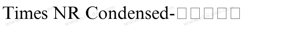 Times NR Condensed字体转换